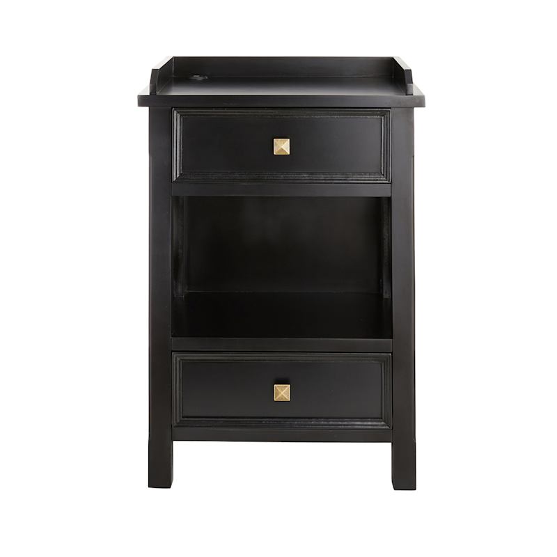 Jane X-Side Table with USB, Black