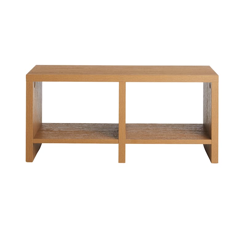 Hazel Cube Storage Bench - Rustic Natural Finish