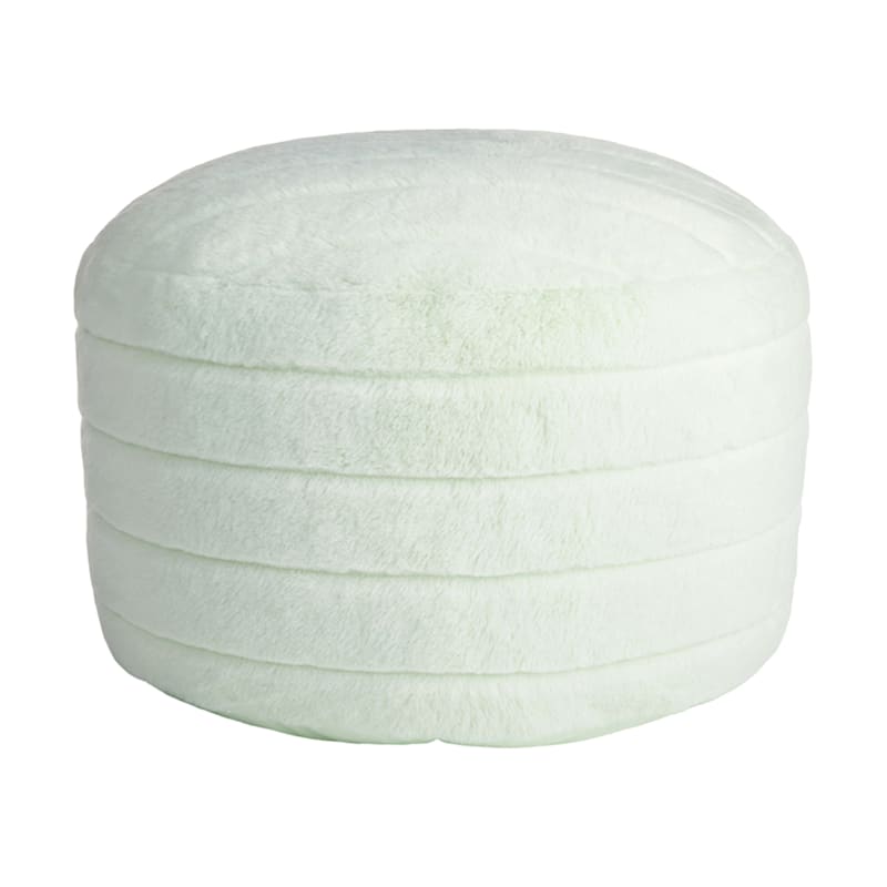 Channeled Pouf, Mint