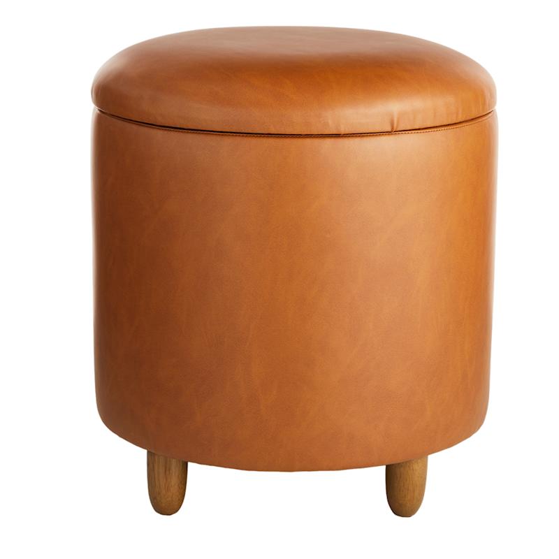 Beau Storage Ottoman, Cognac
