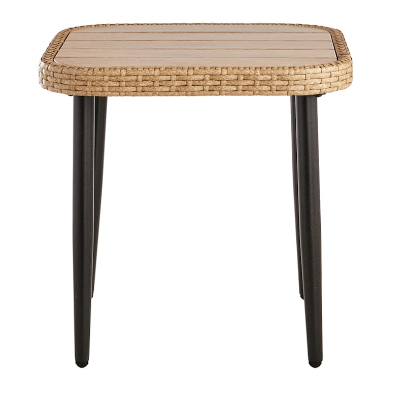 Paloma Patio Side Table with Rustic Grey Top