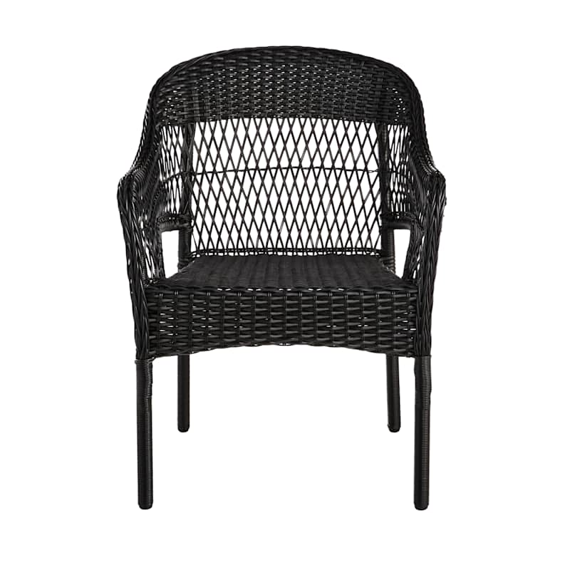 Providence Fairview Wicker Patio Armchair, Black