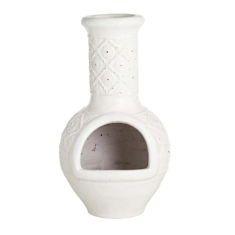 White Sunflower Outdoor Chimenea, 37"