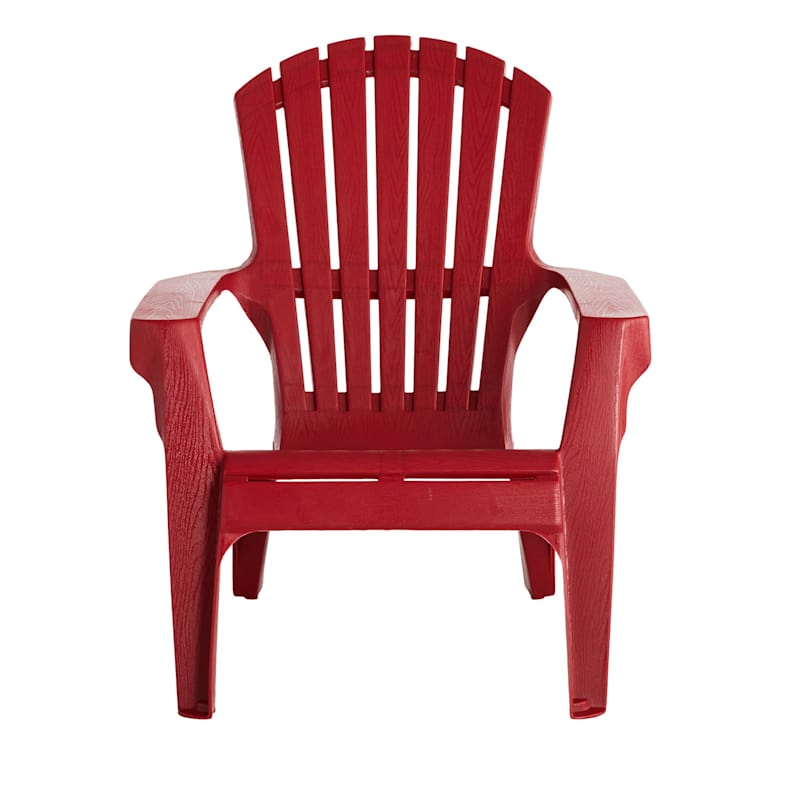 Commercial Grade Deluxe Adirondack Patio Chair, Crimson Red