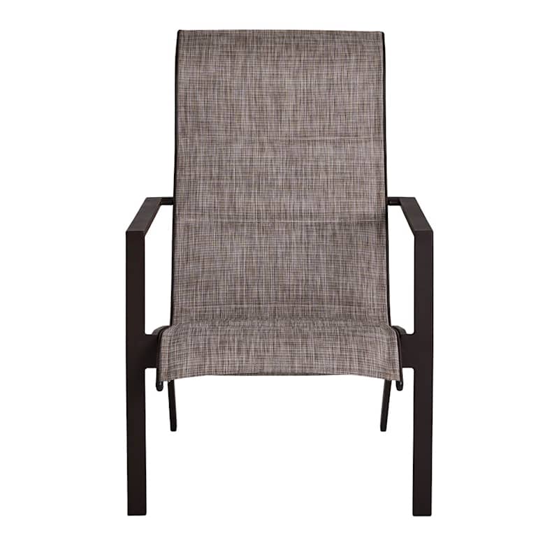 Padded Sling Lounge Chair, Taupe