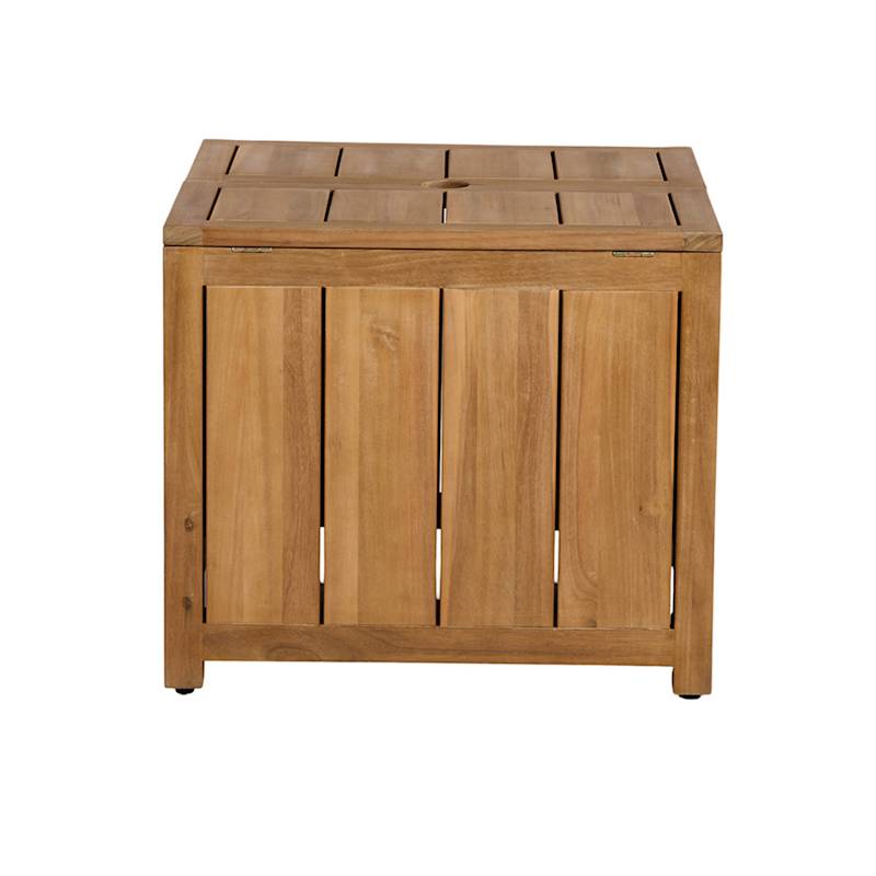 Haven Blonde Acacia Wood Umbrella Patio Table