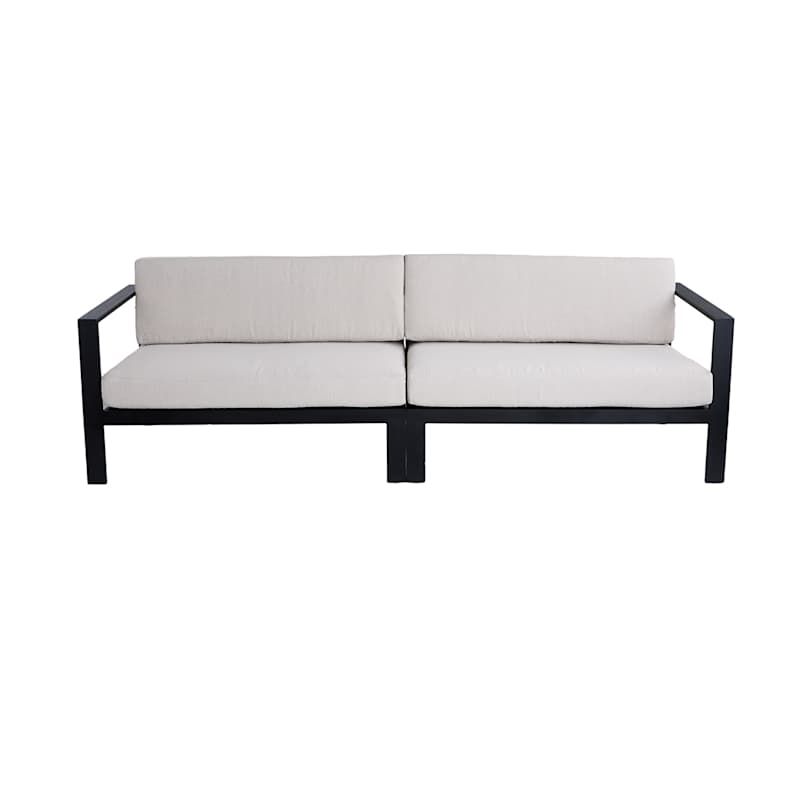 2-Piece Soho Black Steel Patio Sofa