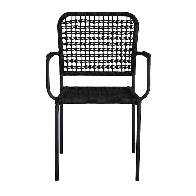 Crosby St. Byron Rope Patio Chair, Black