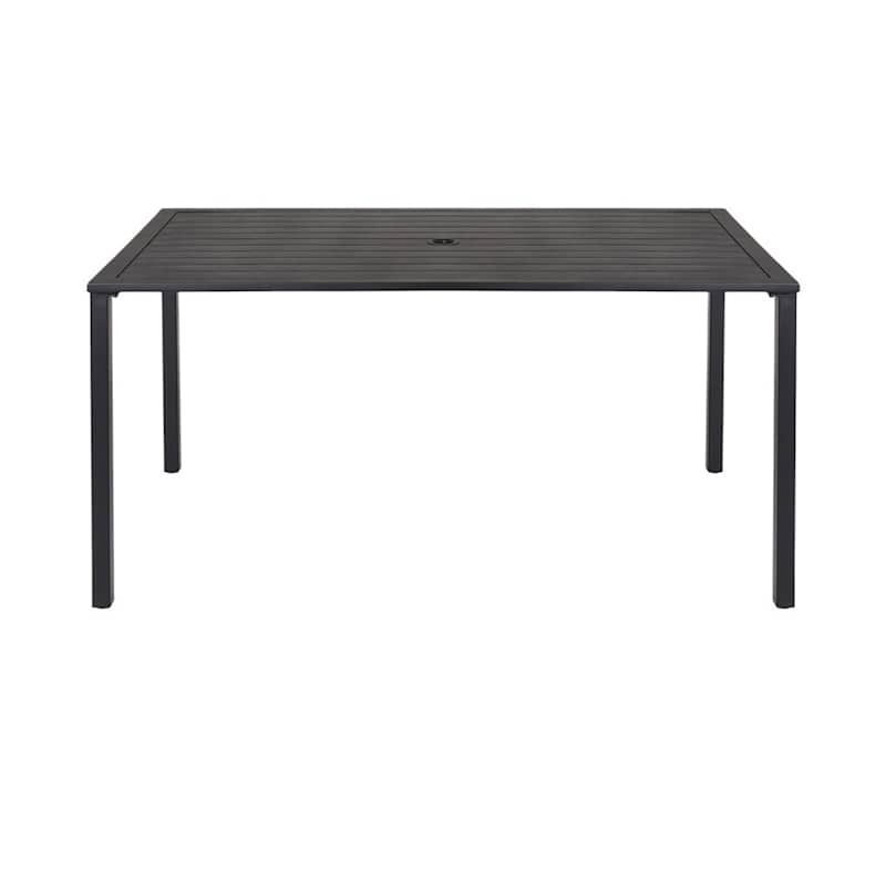 Grammercy Rectangle Patio Dining Table, Black