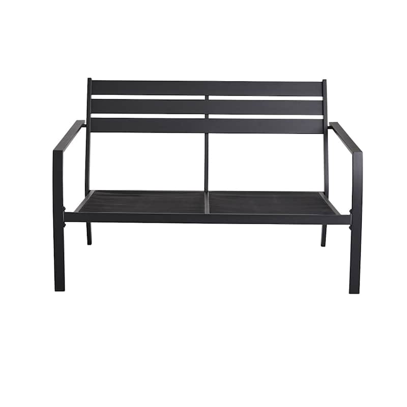 Crosby St. Grammercy Loveseat, Black