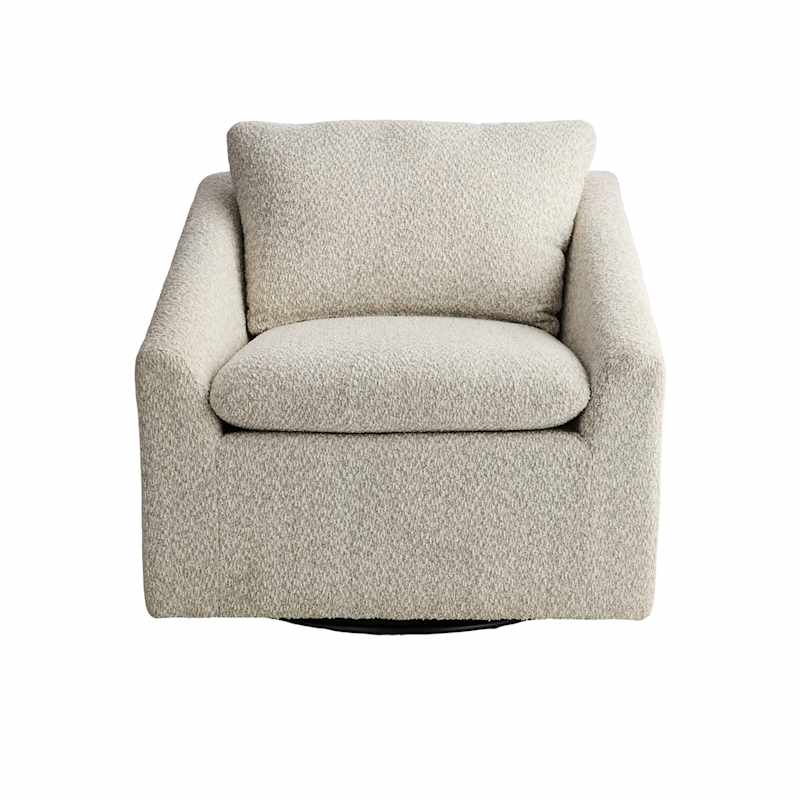 Loren Swivel Accent Chair, Stone