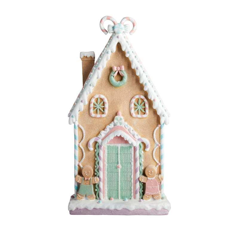 Mrs. Claus' Bakery Green Pastel Door Gingerbread House, 36"