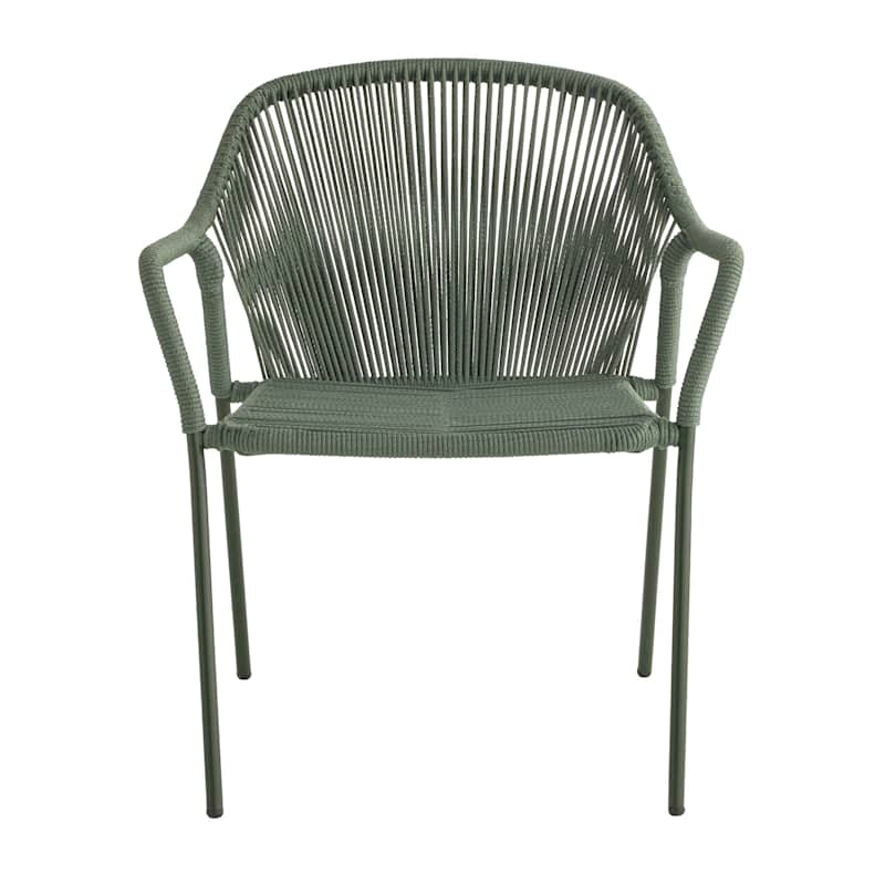 Augusta Stacking Rope Dining Chair, Blue Surf