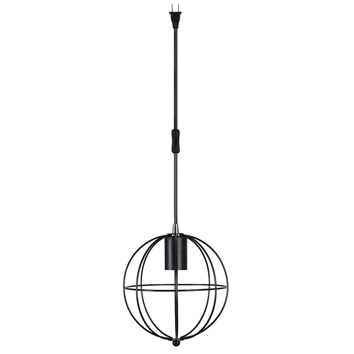 Black Metal Cage Hanging Pendant Light 10