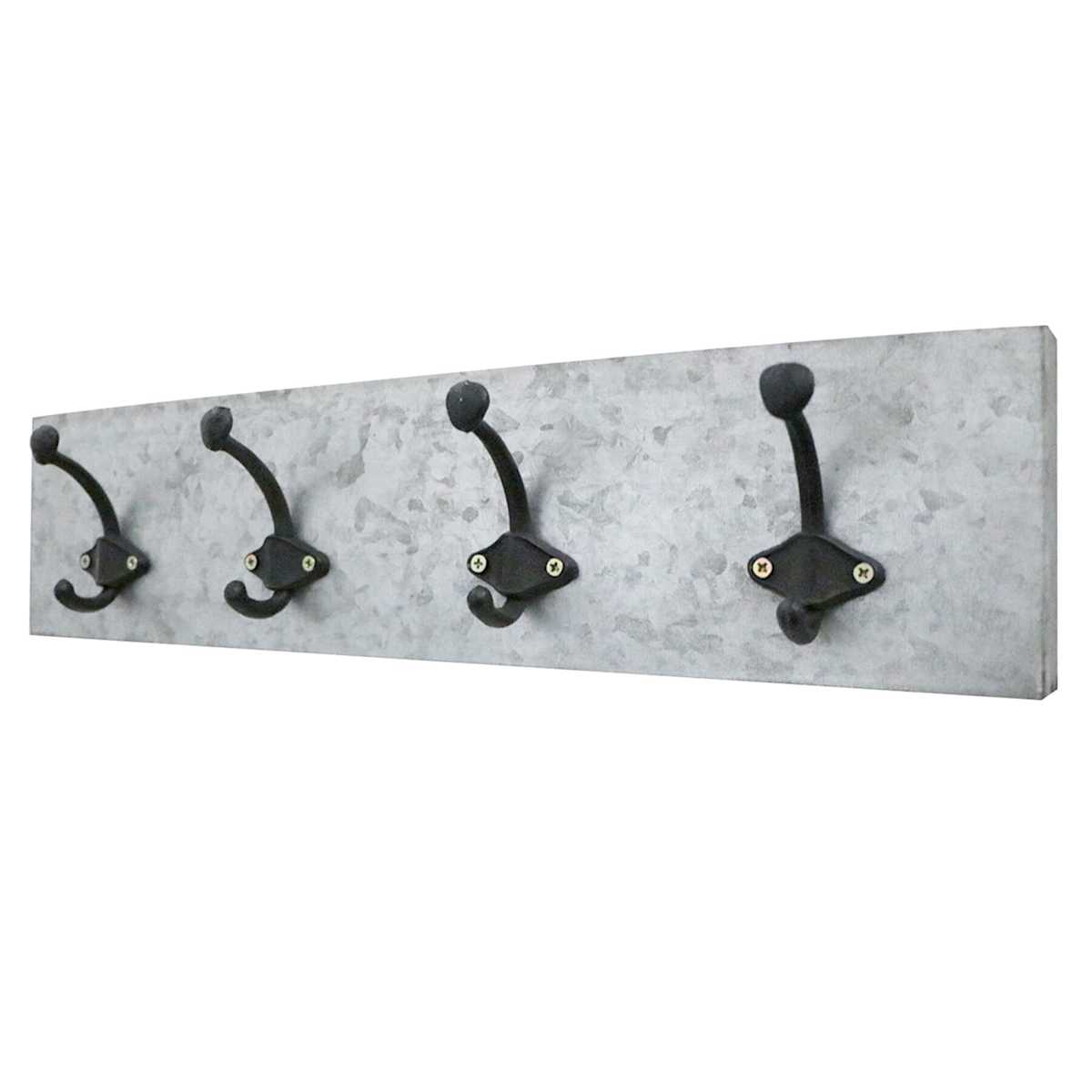 4 Hooks Metal Galvanized Wall Hook 20x5