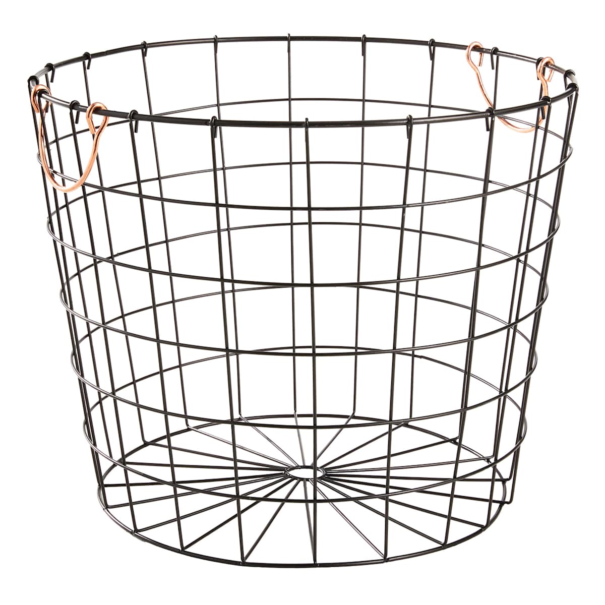 Round Wire Storage Basket Bronze At Home