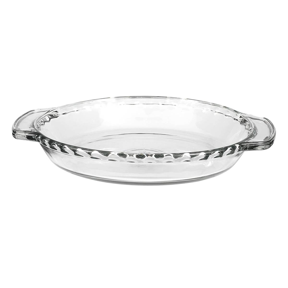 Anchor Hocking Clear Embossed Glass Pie Plate 9.5