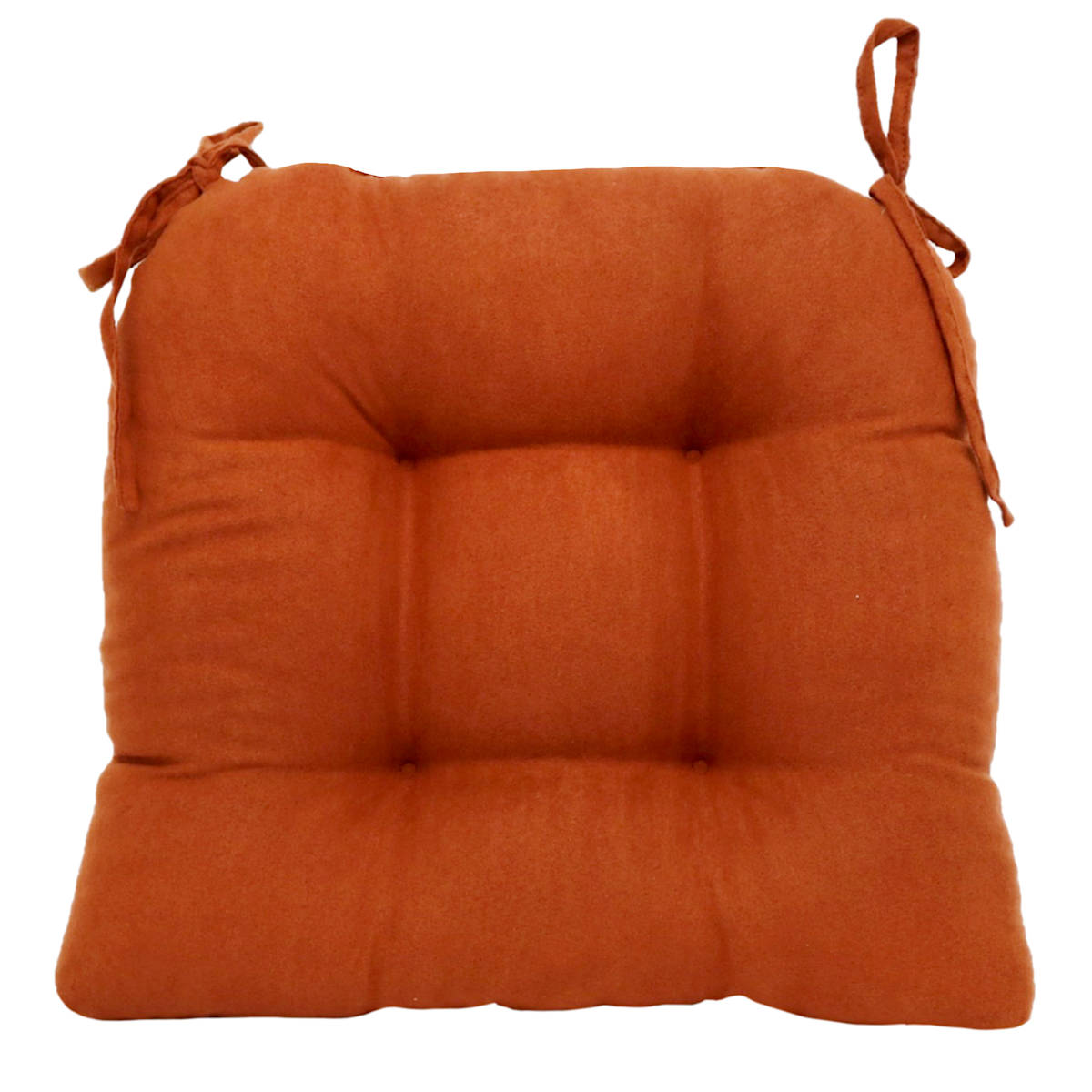 Baked Clay Faux Suede Dining Chair Cushion 14x15