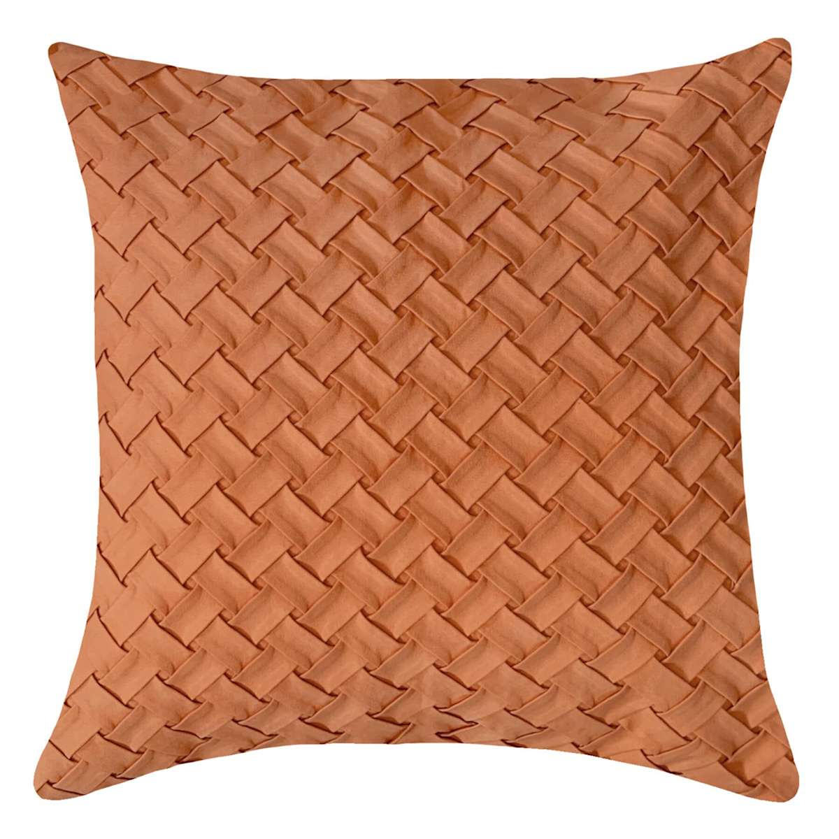 Providence Spice Orange Basketweave Throw Pillow 18