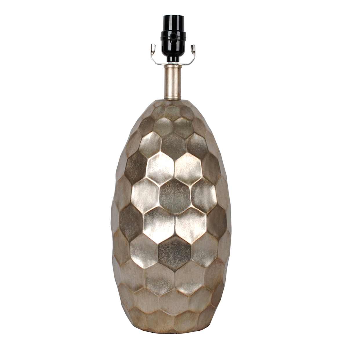 Gold Hexagon Patterned Table Lamp Base 19