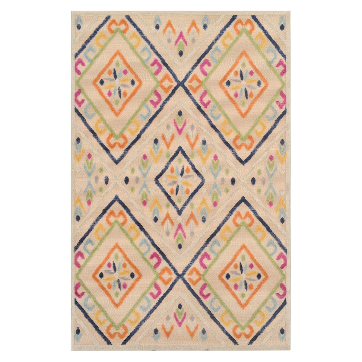 7' x 10' Pink and Orange Moroccan Indoor Outdoor Area Rug 7' x 10' Pink and Orange Moroccan Indoor Outdoor Area Rug