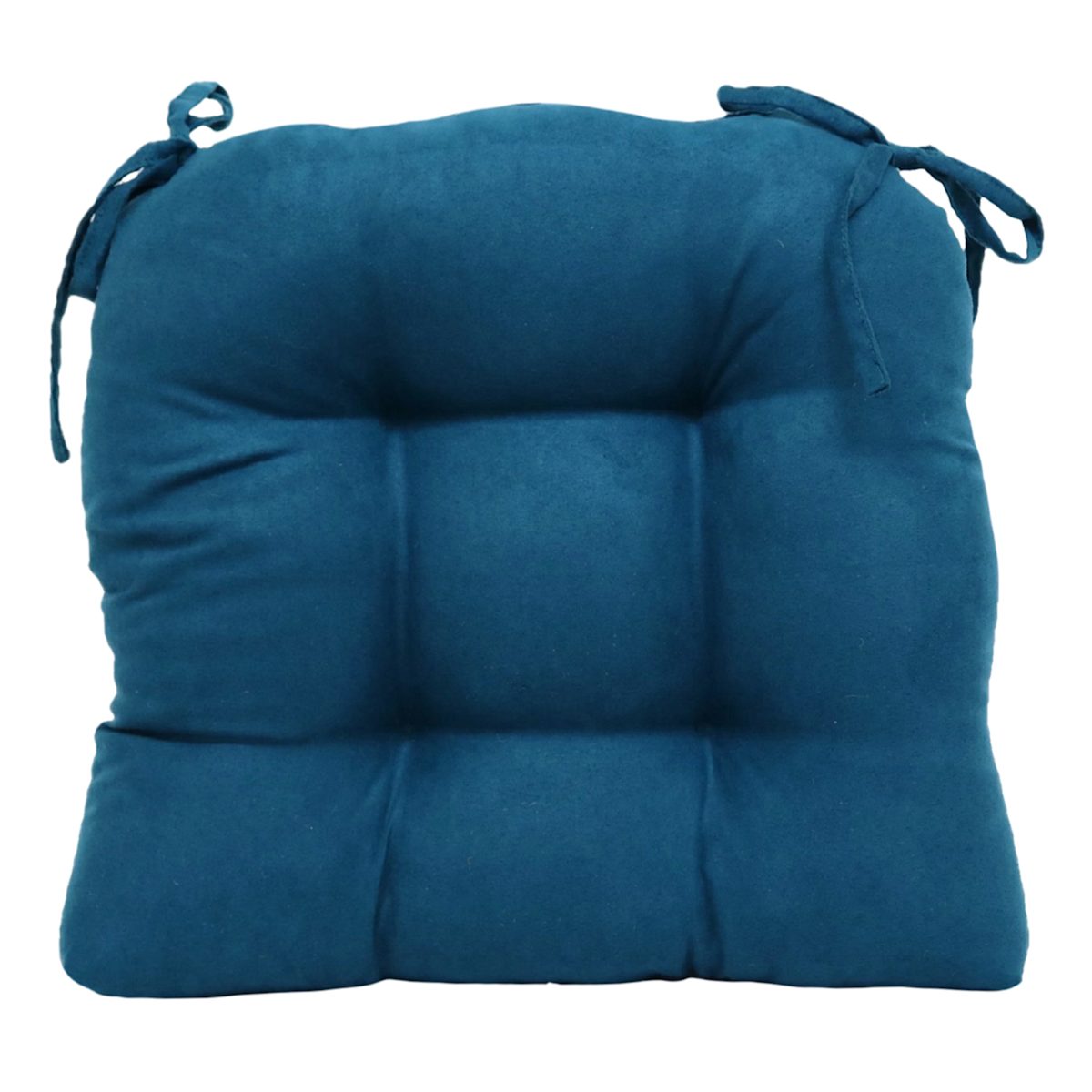Teal Faux Suede Dining Chair Cushion 14x15