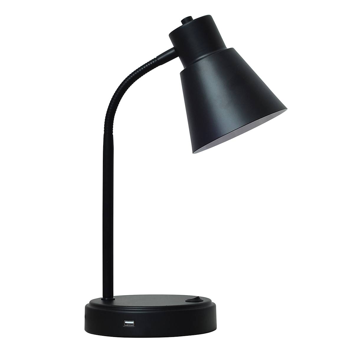 Black table lamp with usb port cheap