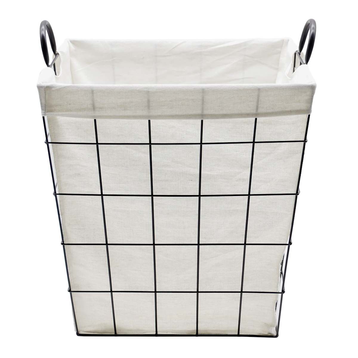 Wire basket laundry hamper discount