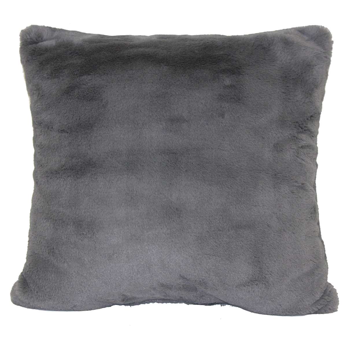 Fuzzy gray pillow clearance