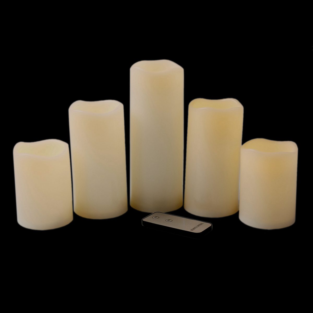 at Home 5 Piece Outdoor LED Candle Set White