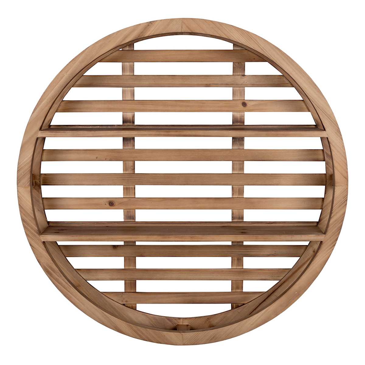 Wood round wall shelf hotsell
