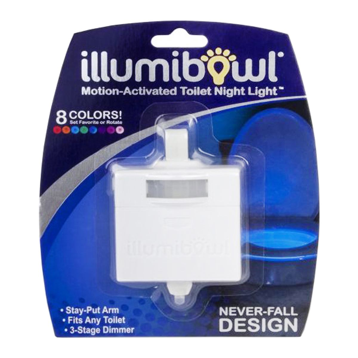 IllumiBowl Germ Defense Toilet Night Light 8 Colors