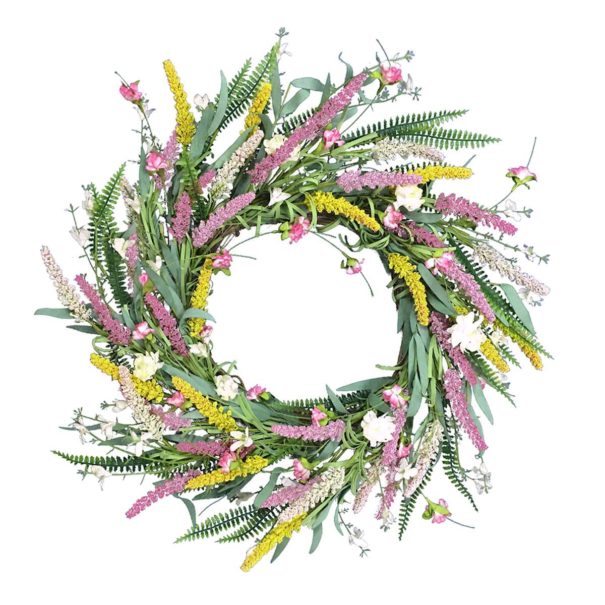 Heather Door Wreath with Pink Berry