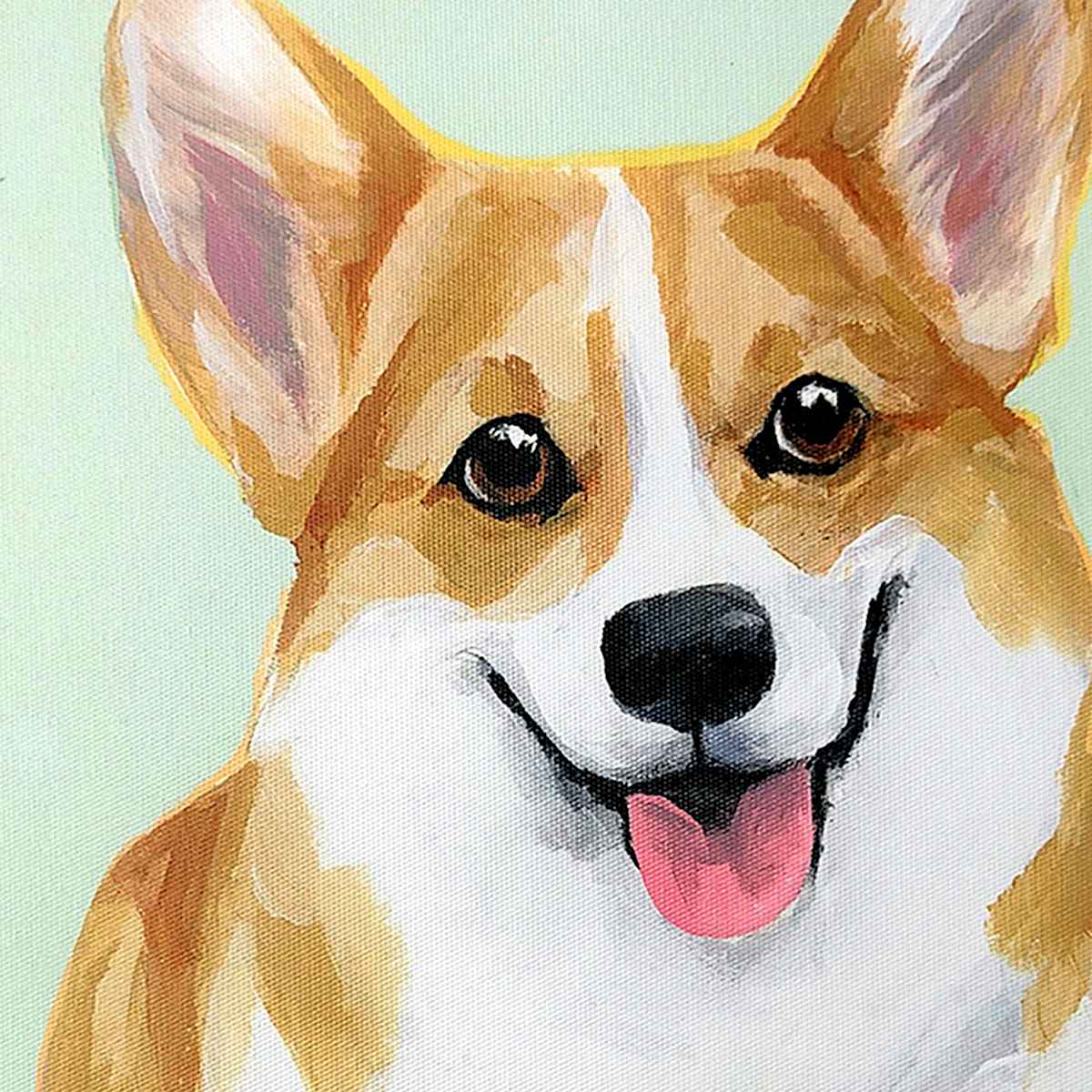 Corgi canvas art 2025
