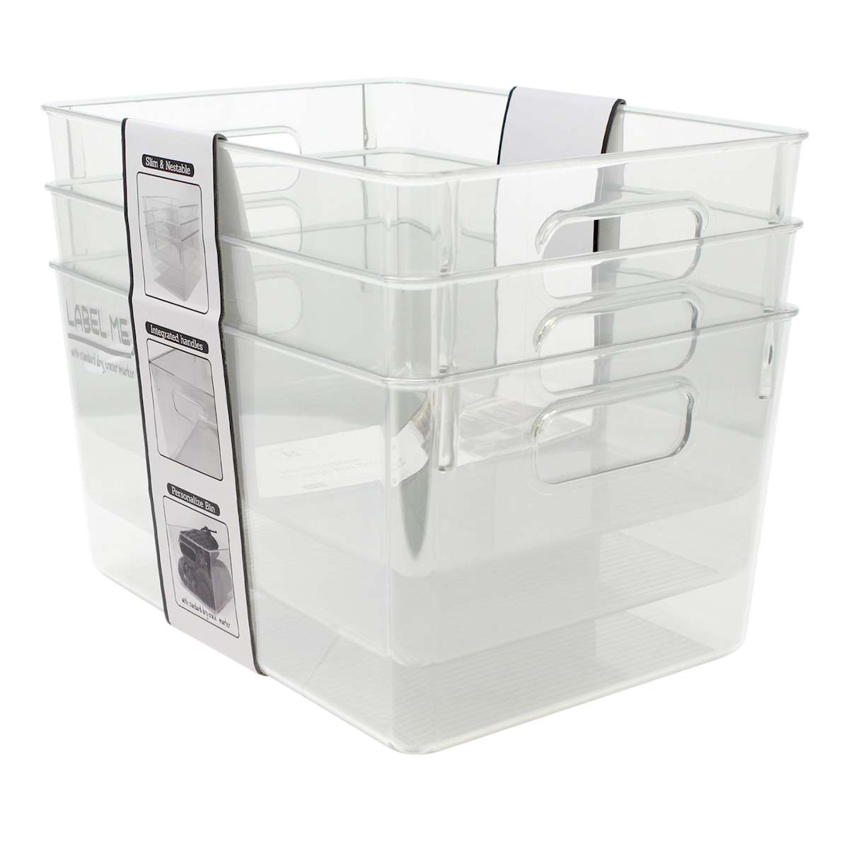 Clear storage bins on sale cheap