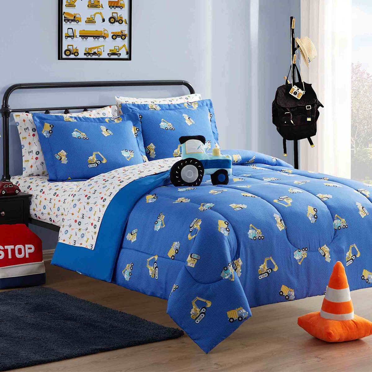 Tiny Dreamers Construction Zone Comforter Set Full Queen
