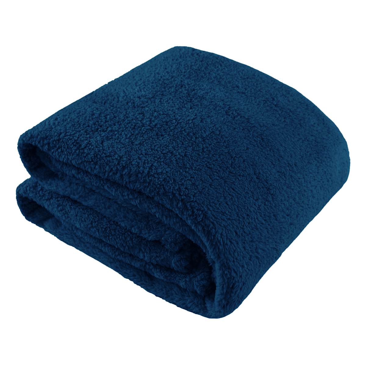 Navy blue sherpa blanket sale