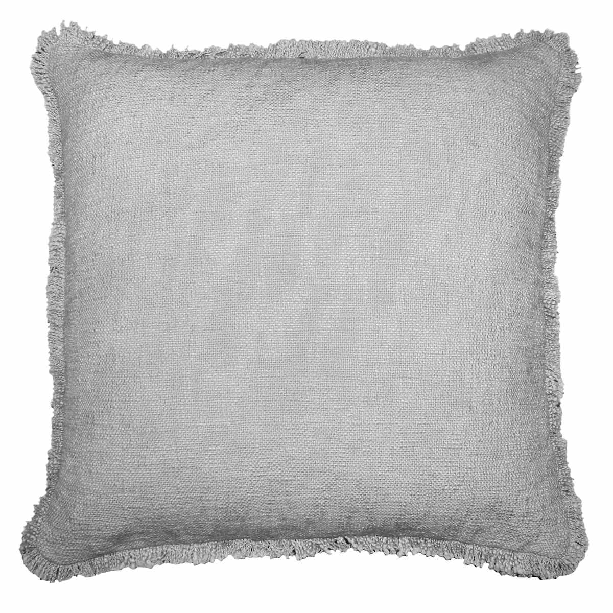 Gray fringe pillow online