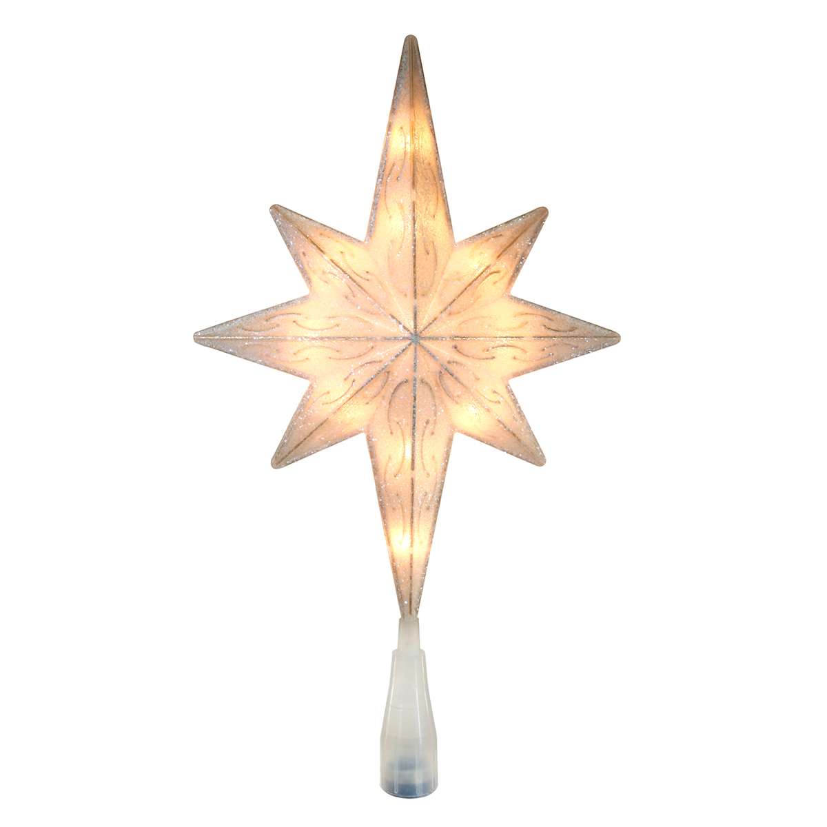 Frosted Bethlehem Star Lit Tree Topper 11.5