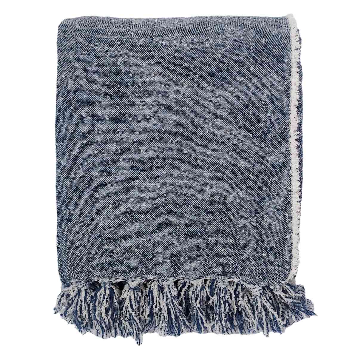 Blue woven throw blanket on sale
