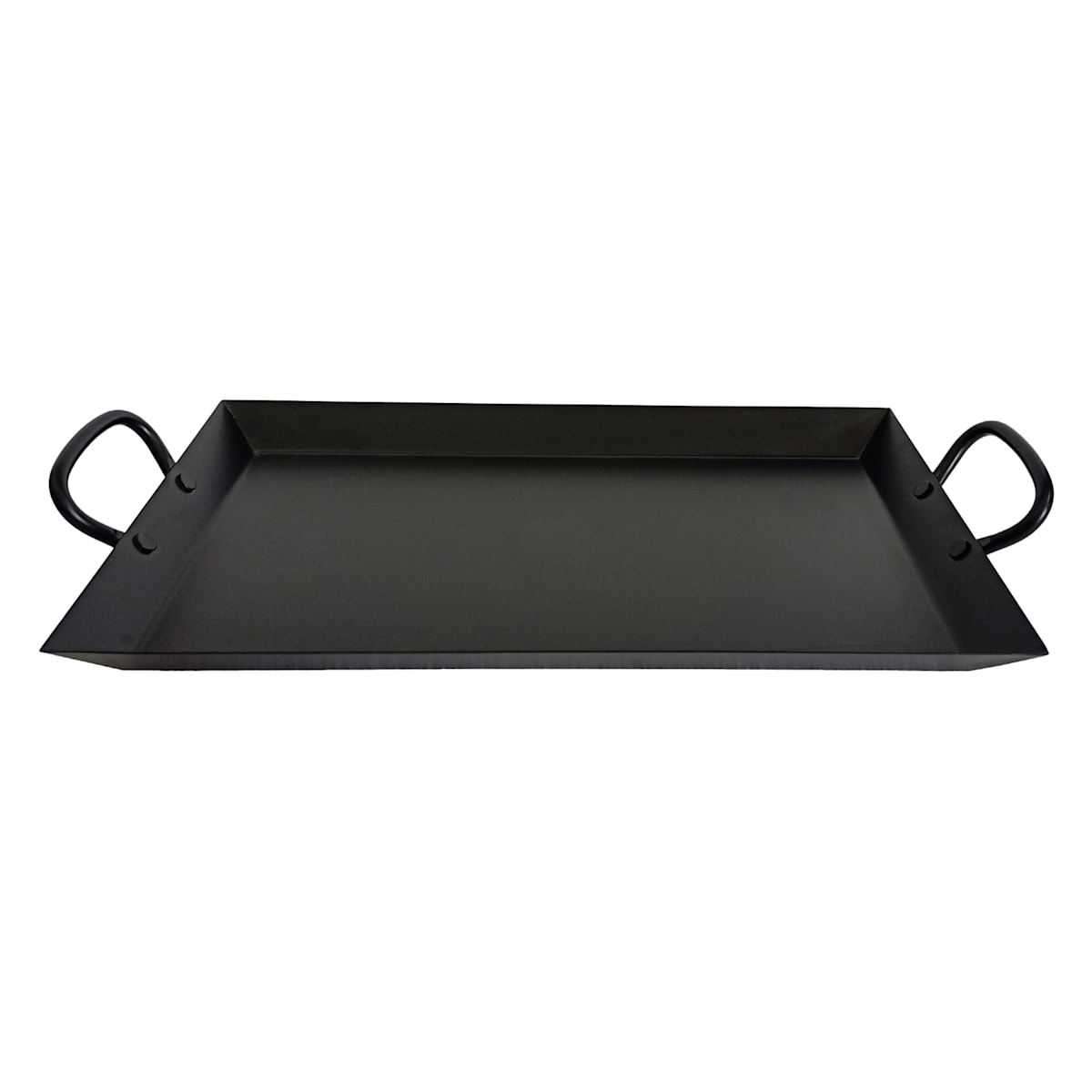 Found Fable Black Metal Serving Tray with Handles