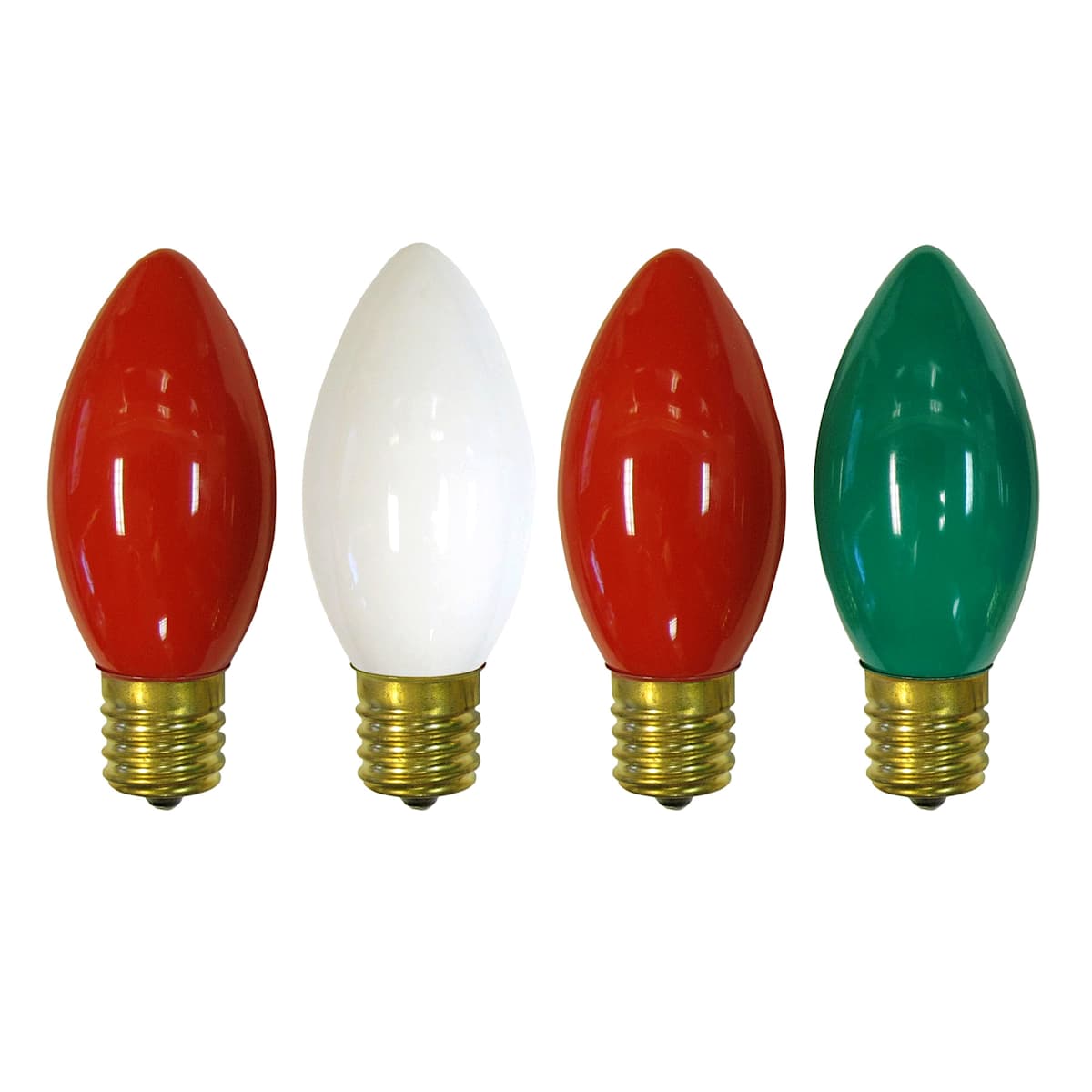 4 Pack Red White Green C9 Ceramic Replacement Bulbs Holiday Lighting Essentials At Home