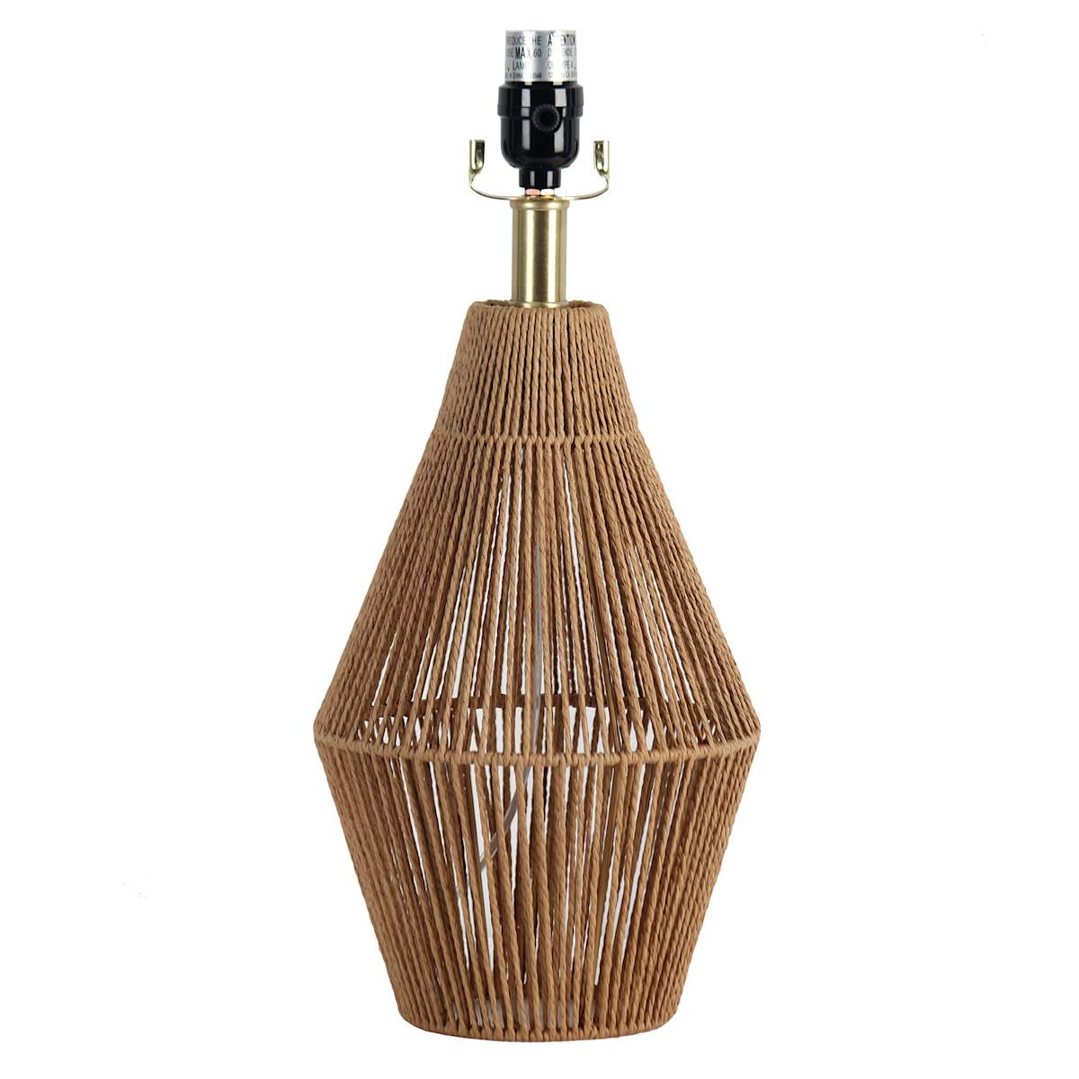 Tracey Boyd Natural Rope Geo Accent Lamp Base 18