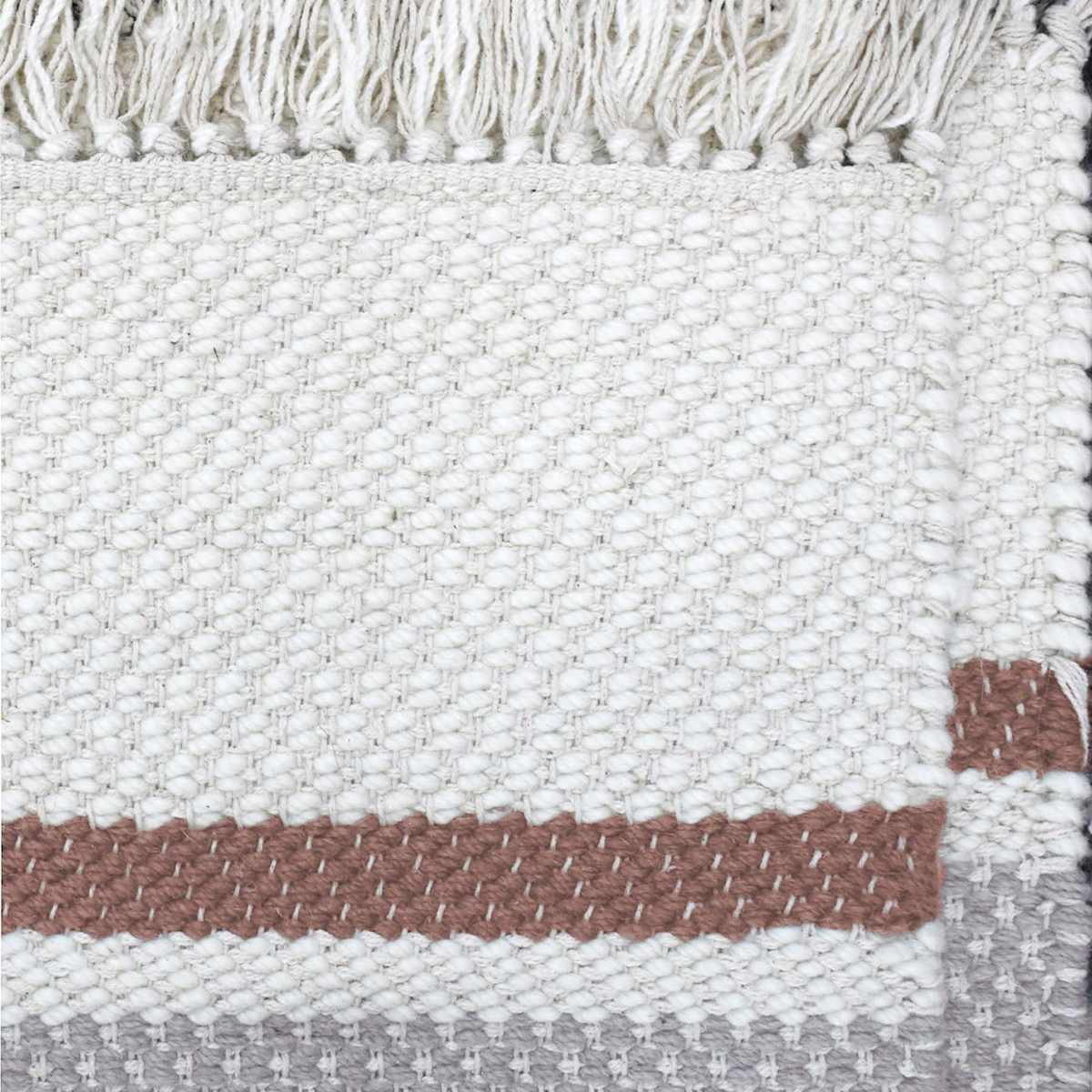 【希望者のみラッピング無料】 B801) Honeybloom Ivory Striped Area Rug, 8x10 トップス