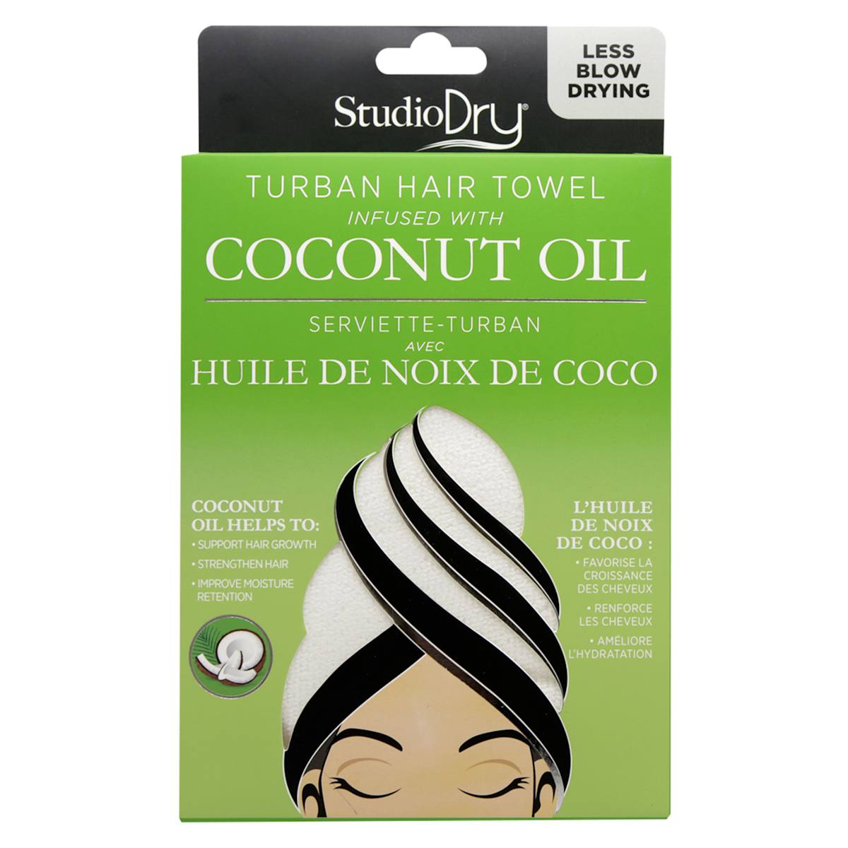 Studio dry turban hair towel coconut oil outlet