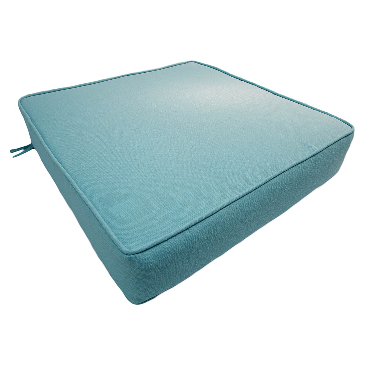 Solid Light Blue Single Outdoor Deep Seat Chair Cushion
