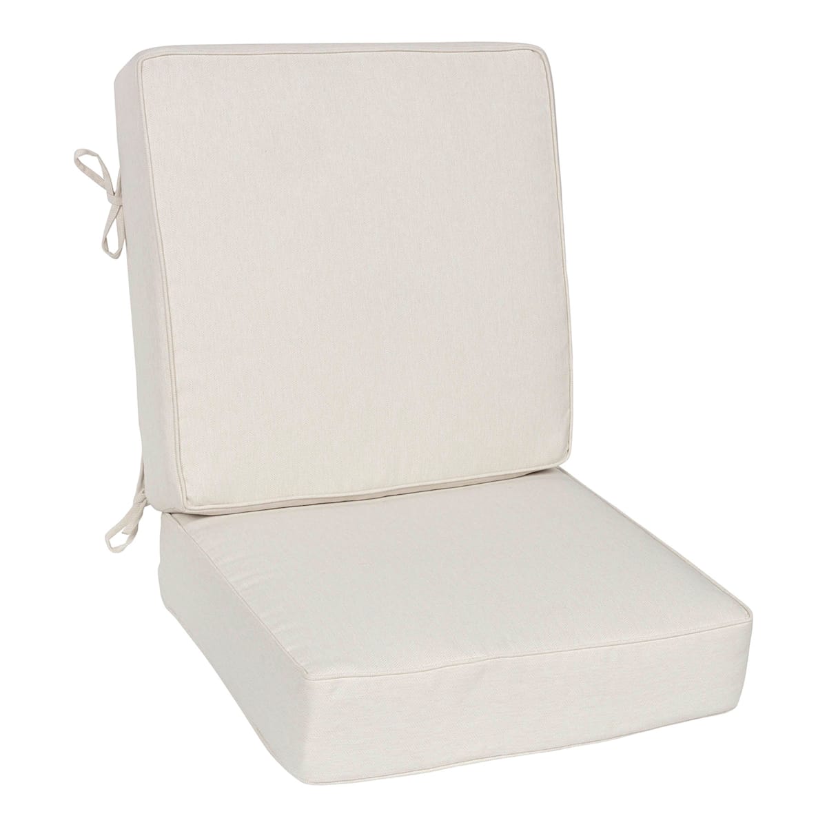 2 Piece Tristan Heather White Premium Outdoor Deep Seat Cushion Set