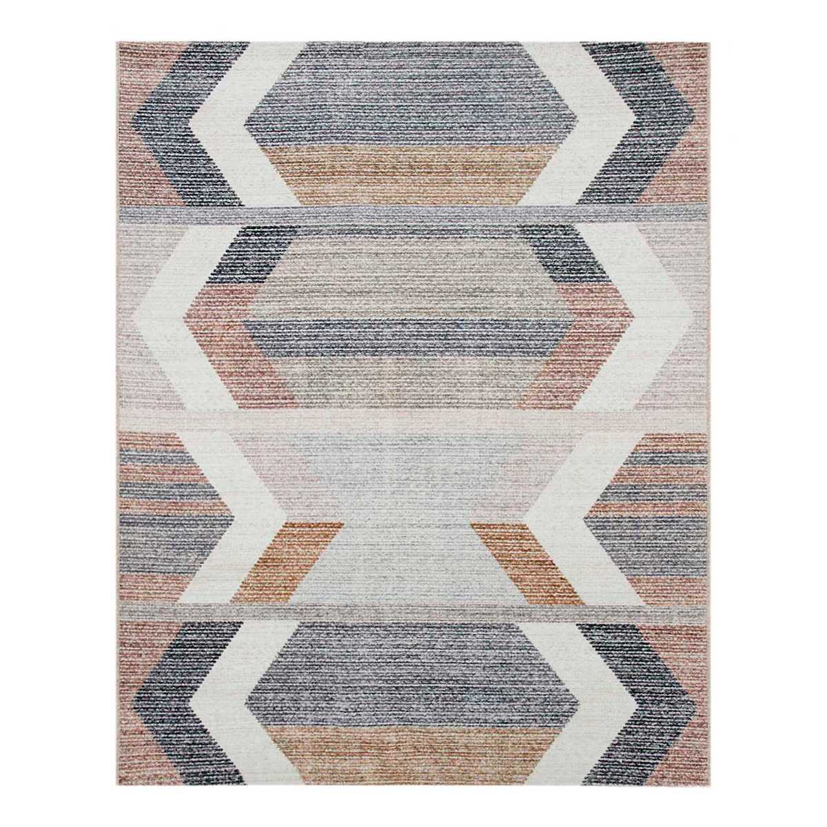 B827) Arrow Multicolor Washable Area Rug, 8x10