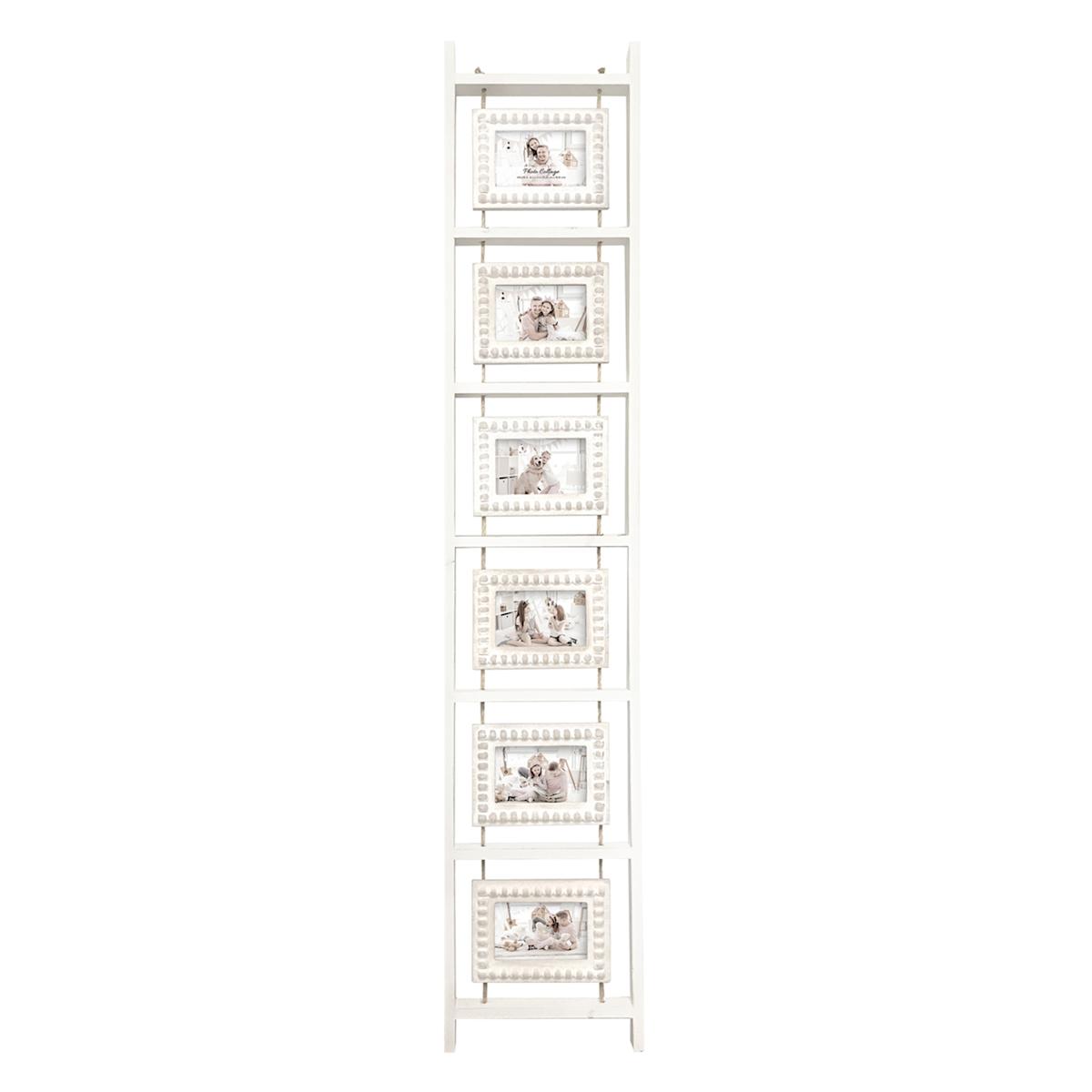 White Collage Ladder Picture Frame 12x63