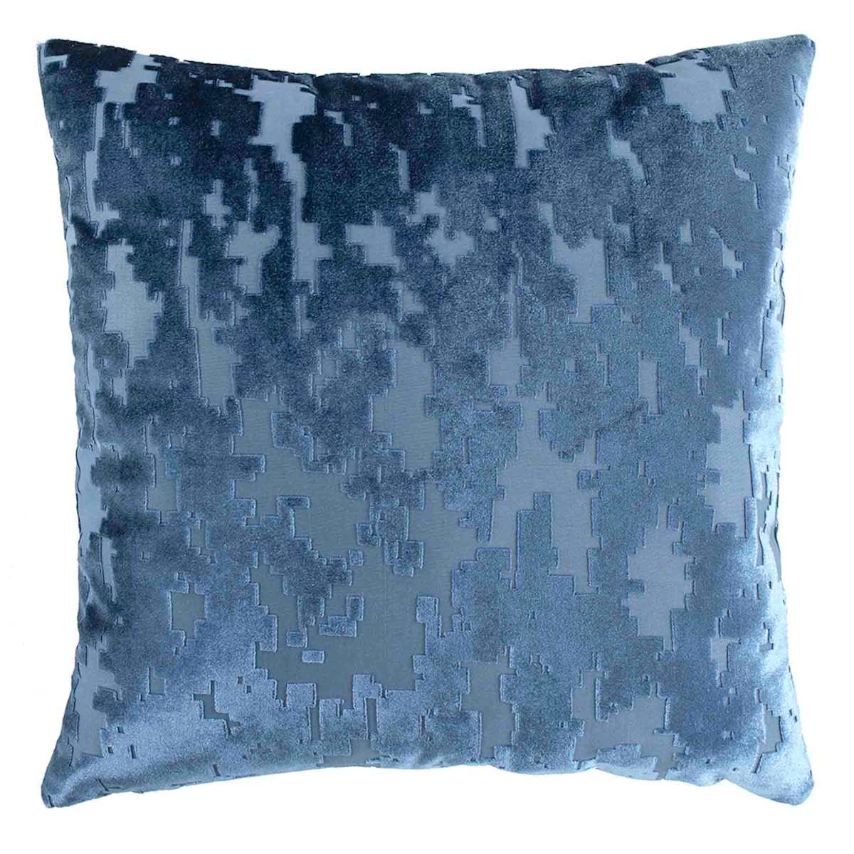 Vista Navy Blue Velvet Throw Pillow 18